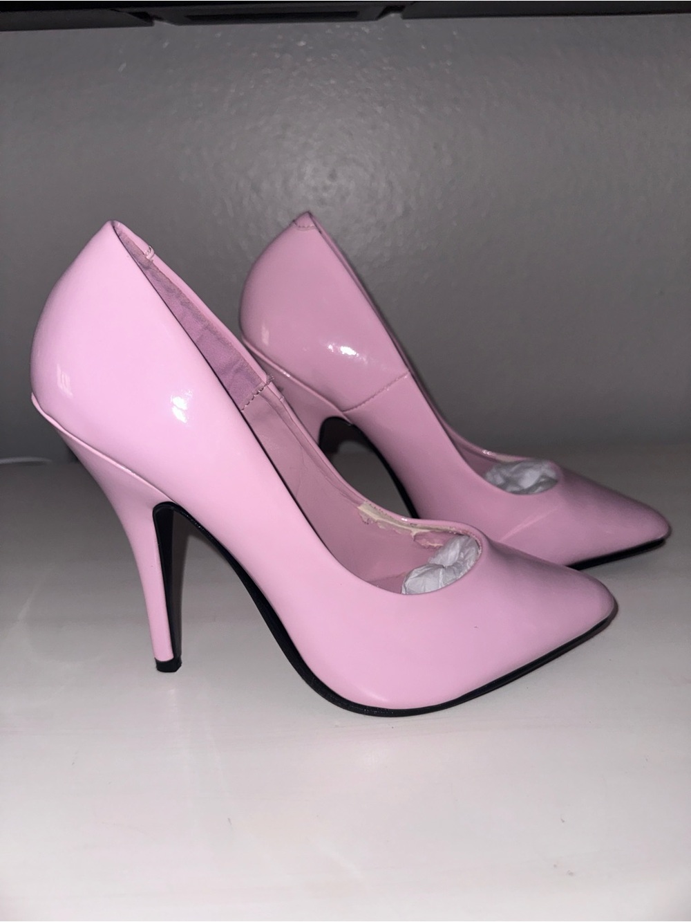 Pleaser Pink Patent Pointed-Toe Stiletto Pumps